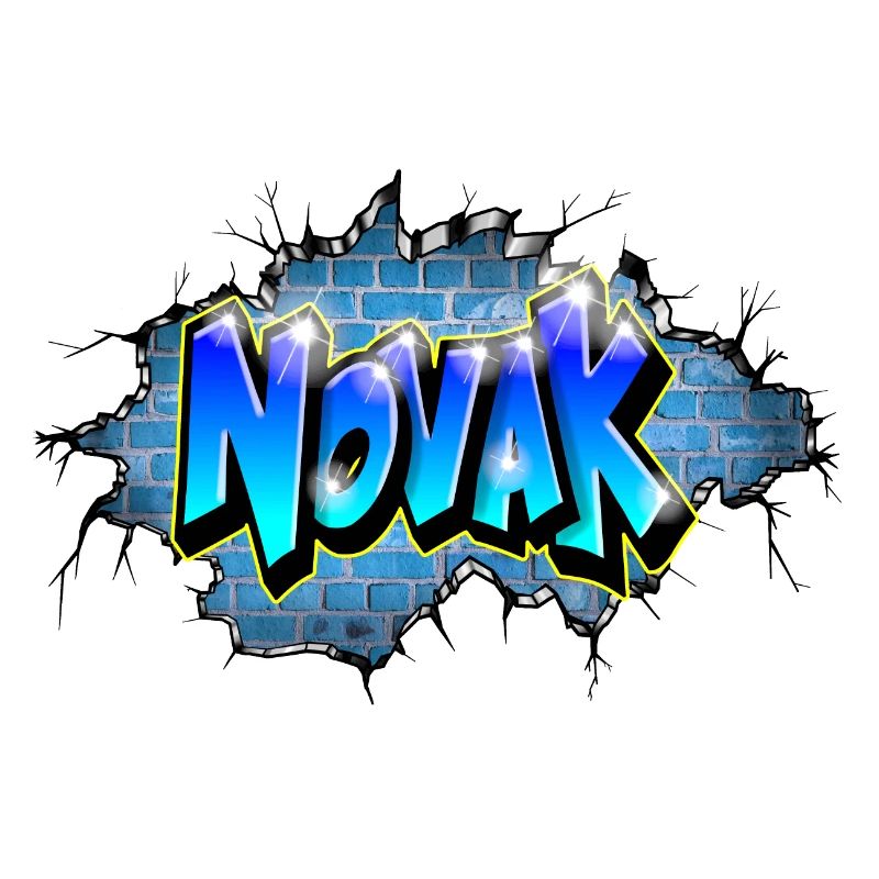 Graffiti NOVAK Risse Geburtstagsgeschenk Kind