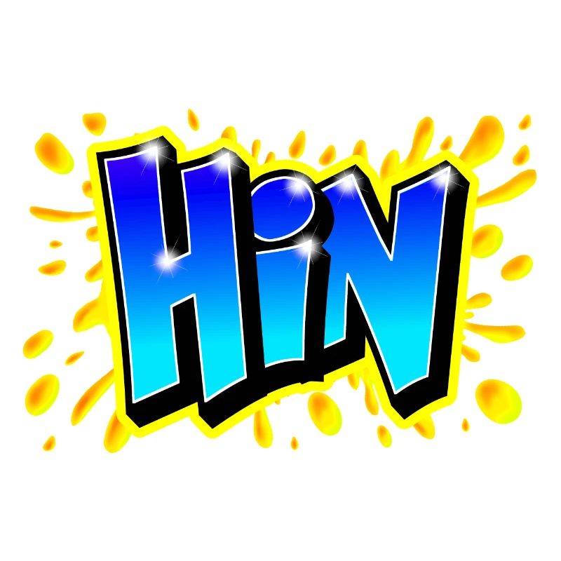 GRAFFITI FIRST NAME "HIN" PRINTABLE BY MAX THE TAGGER