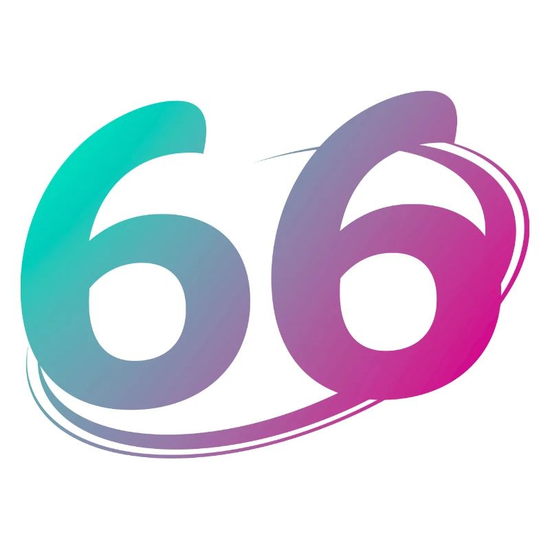 Numéro 66 multicolore