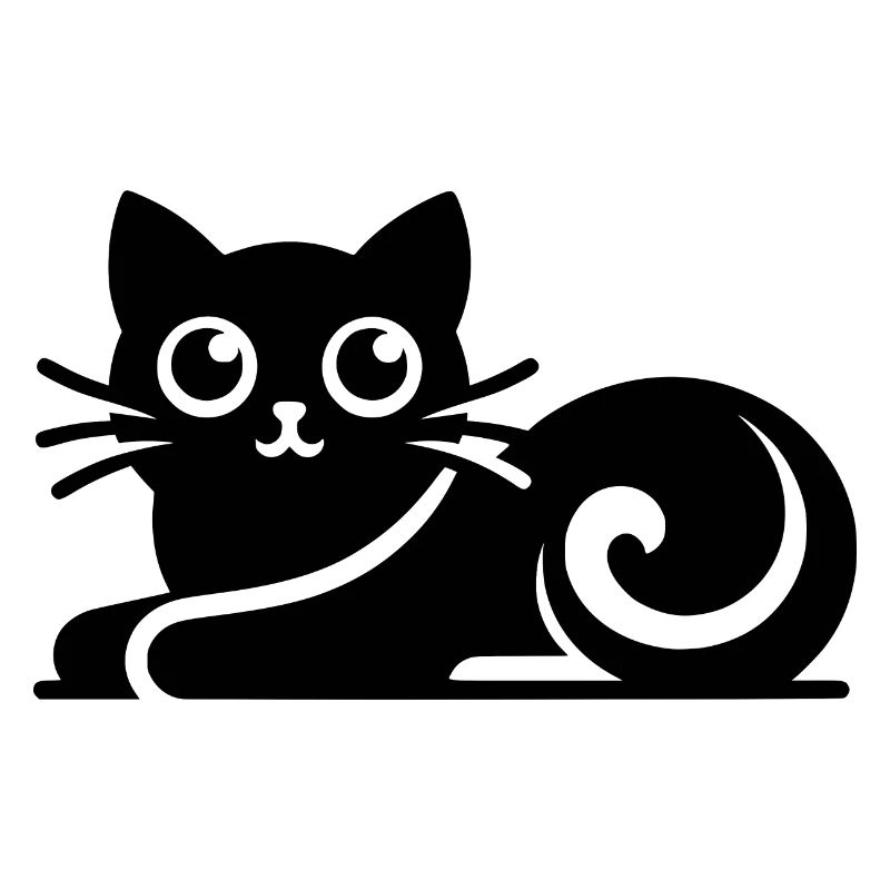 Abstract Cat Drawing