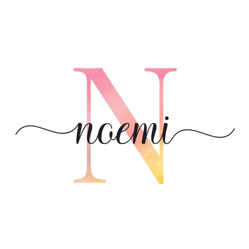 N | Monogramme | Nom | Noemi |Aquarelle