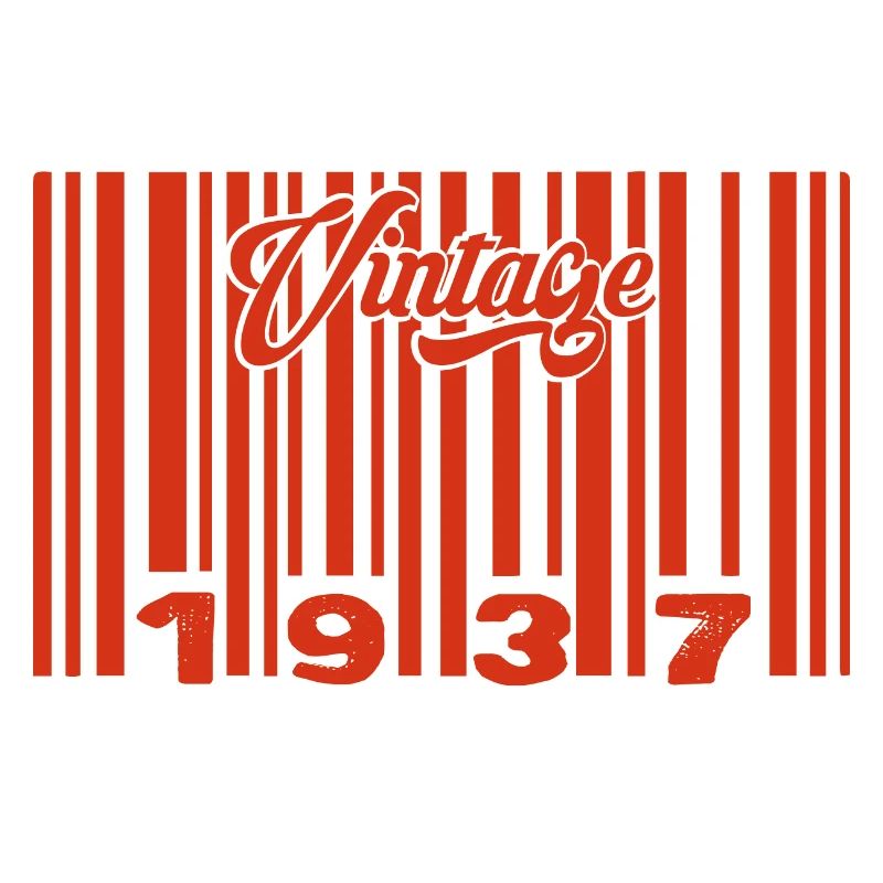 vintage 1937 né en 1937 88 ans bar code anniversai