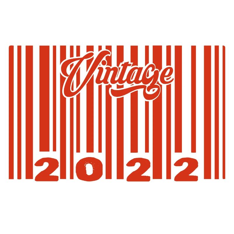 vintage 2022 né en 2022 3 ans bar code anniversair