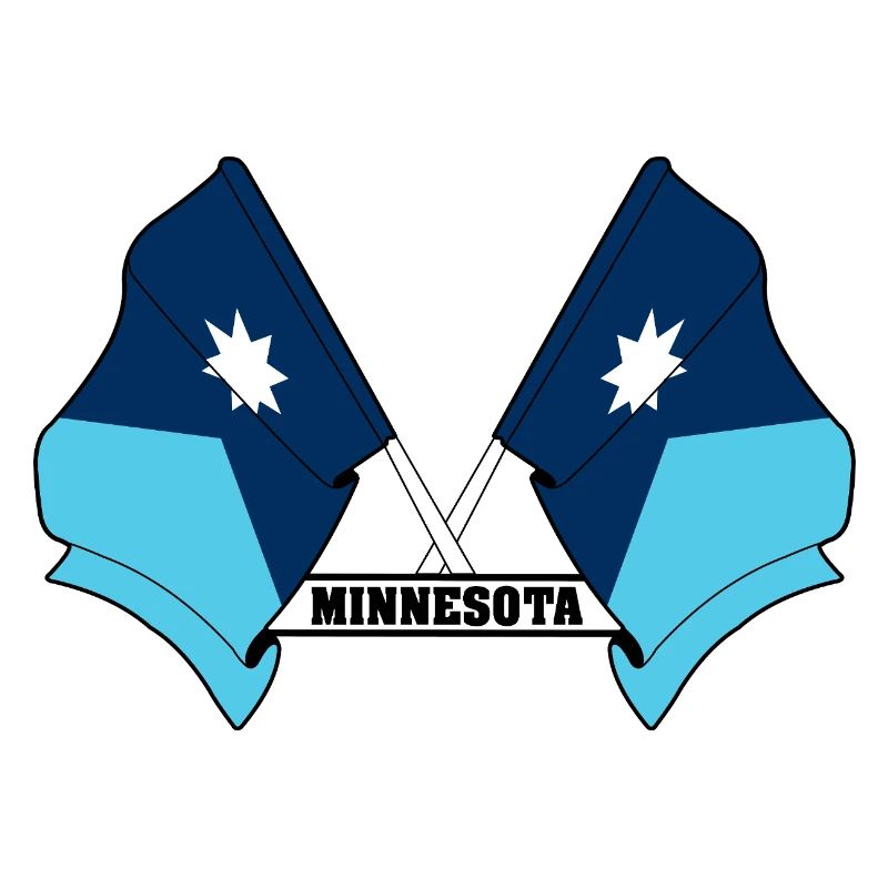 Two flags text MINNESOTA