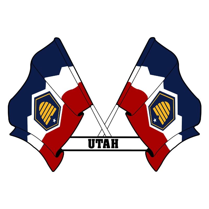 Two flags text UTAH