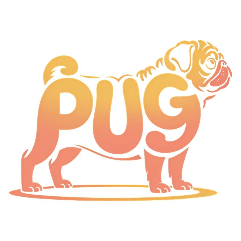 Carlin - Logo de chien de compagnie cool