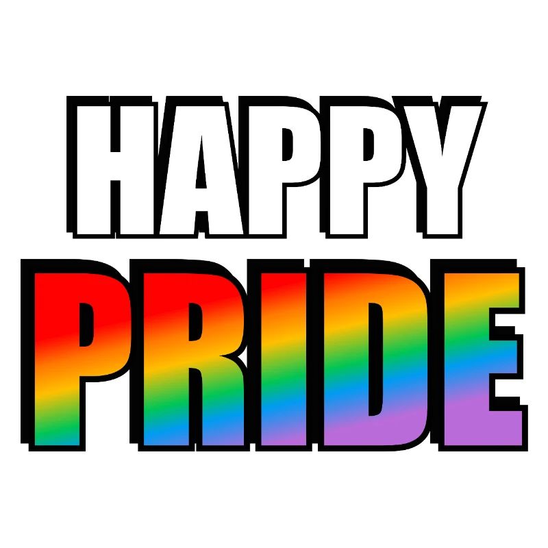 Lebendige Pride-Regenbogen-Typografie
