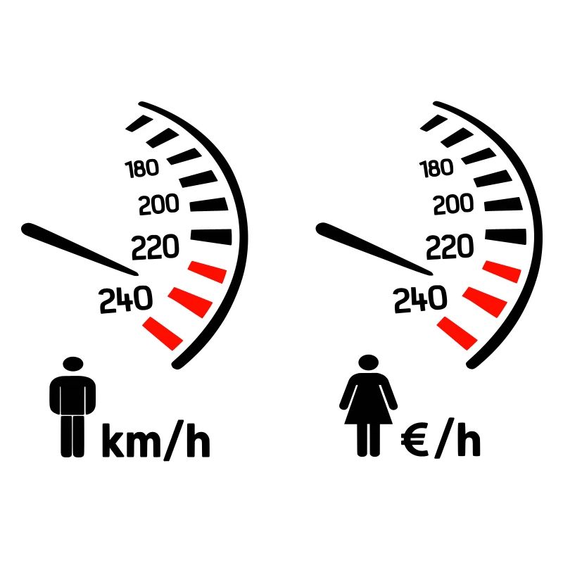 Speedometer km/h and expense meter