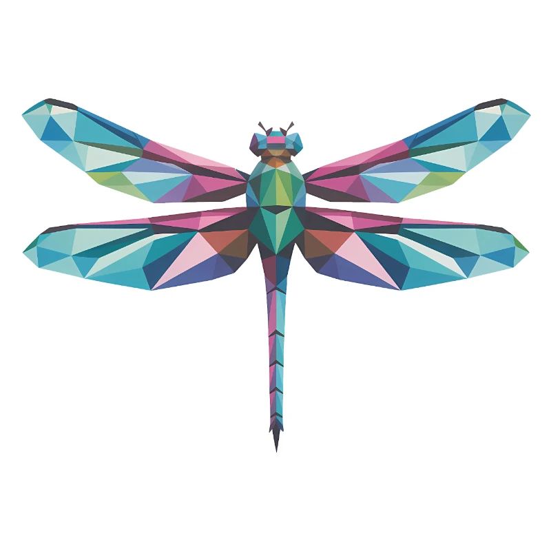 Libellule - Logo Low Poly cool