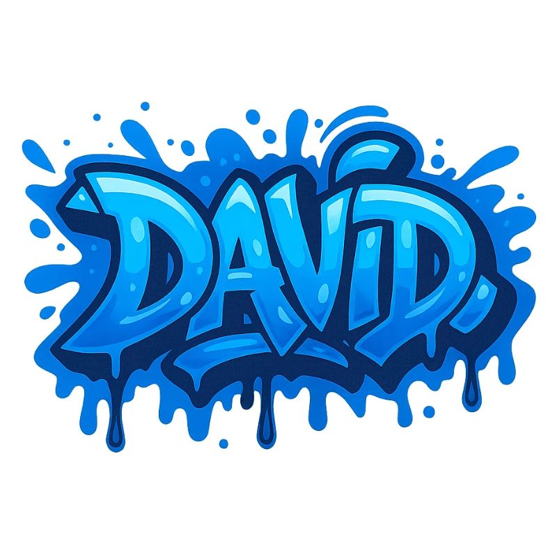 Graffiti  DAVID Prénom cadeau idéal imprimable