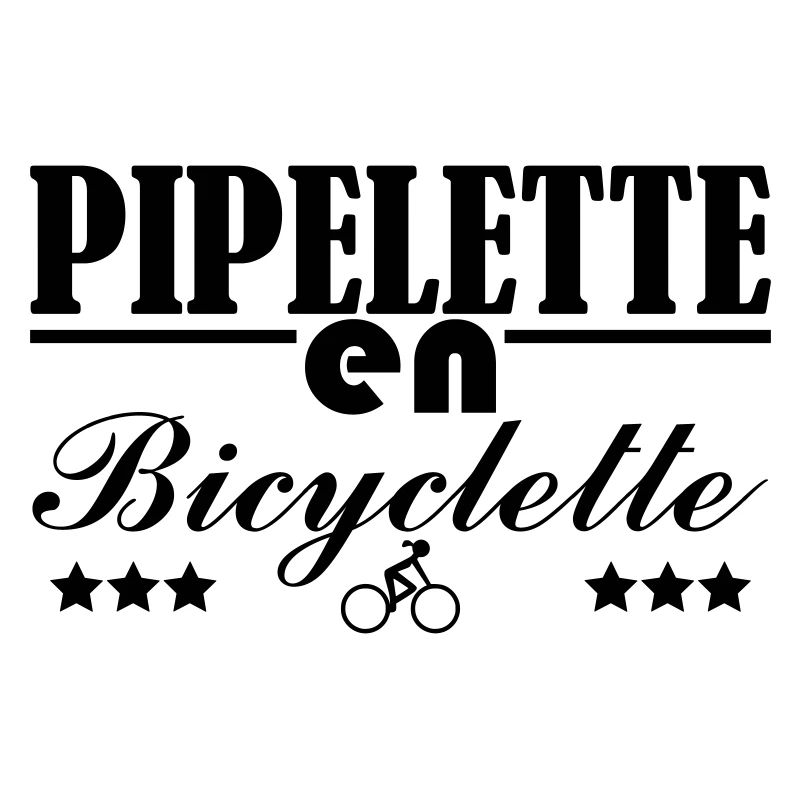 Pipelette on a bicycle