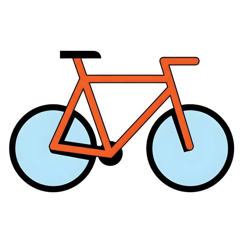 Silhouette orange de vélo dans le style pop
