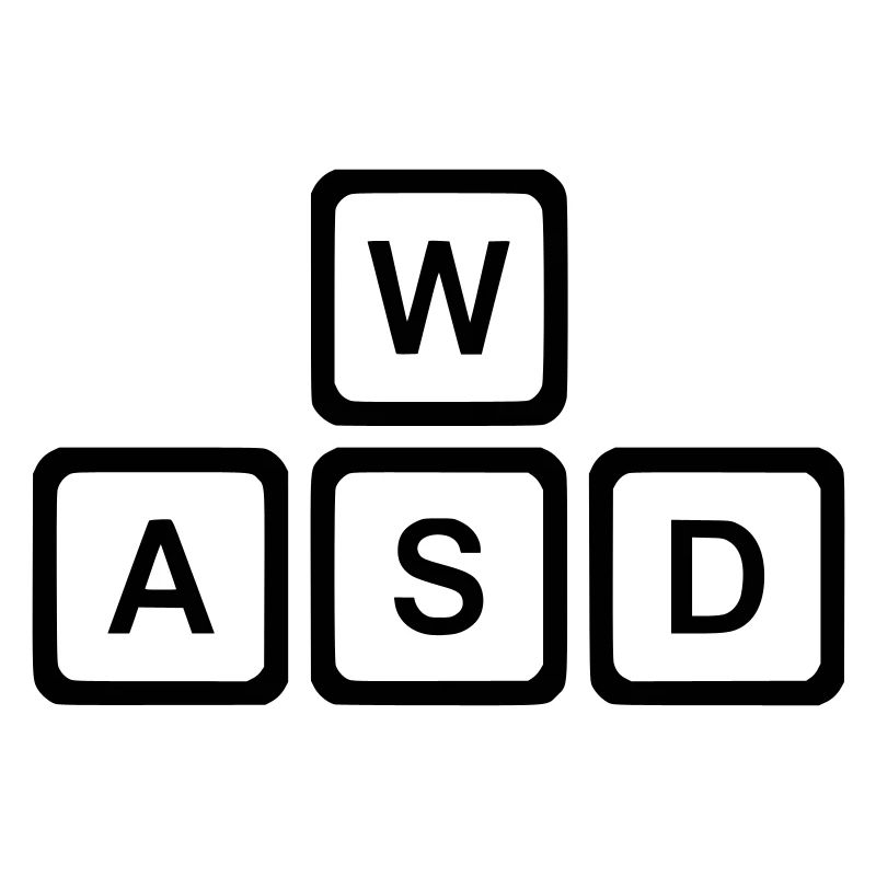 WASD Keys PC Gaming Nerd Vector