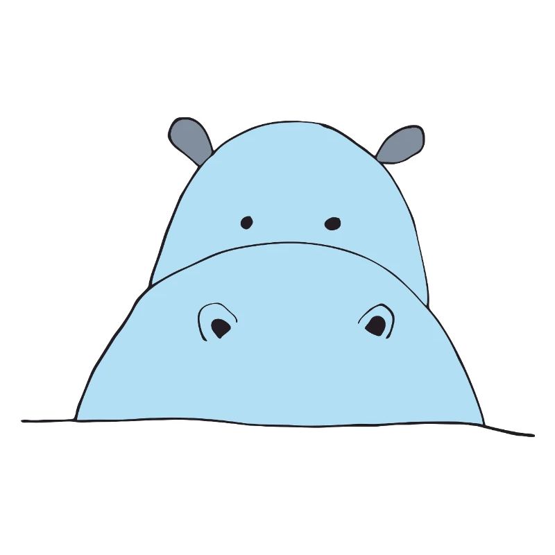 Blauer Hippo Blickfang