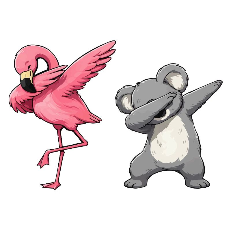 Flamingo Koala Dab Duo