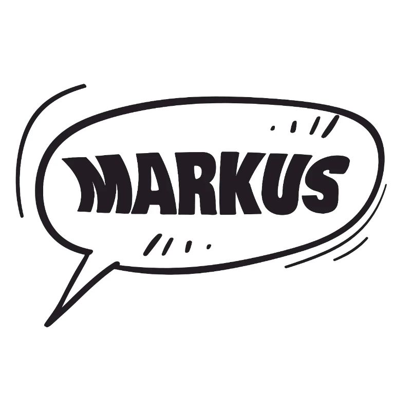 Markus speech bubble cartoon name
