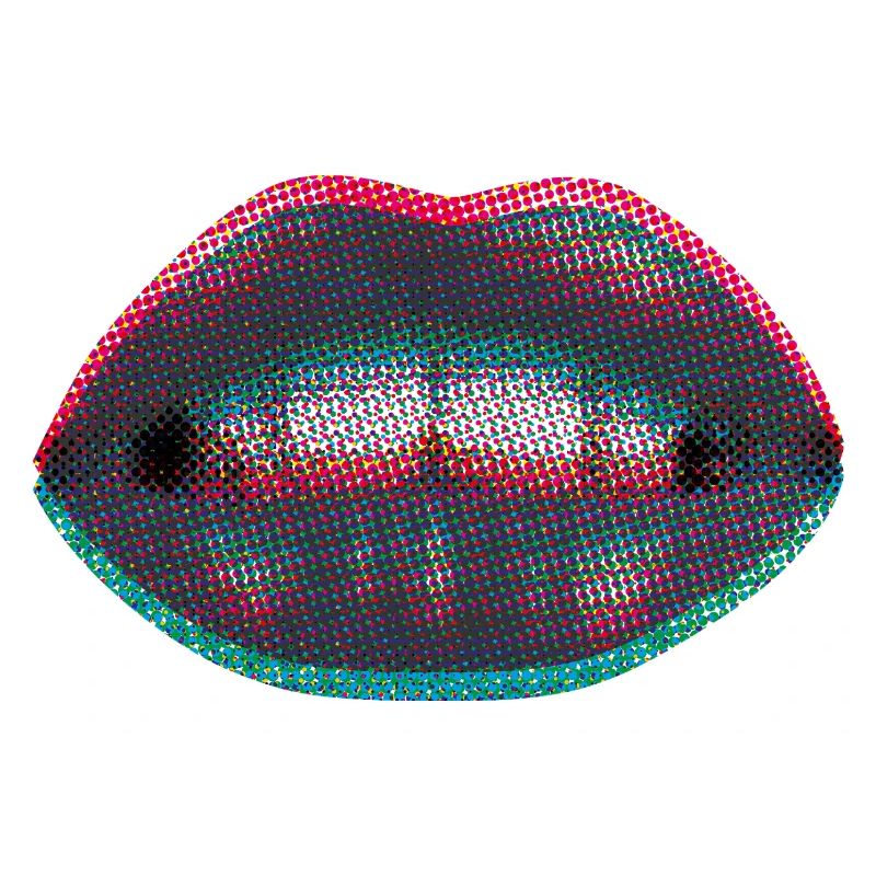 Dotted neon lips