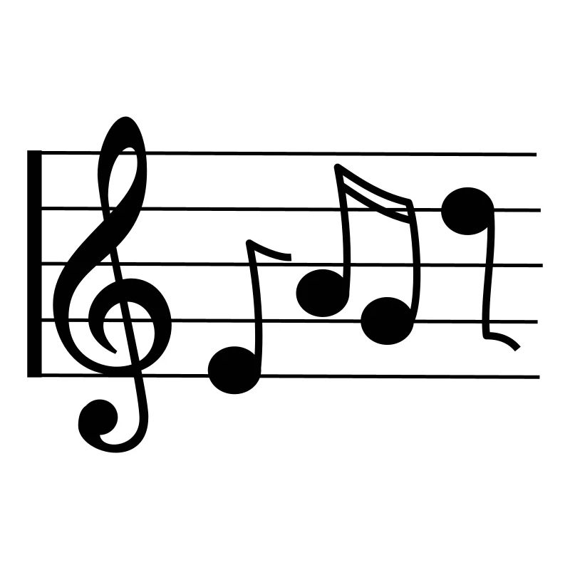 Treble staff with notes