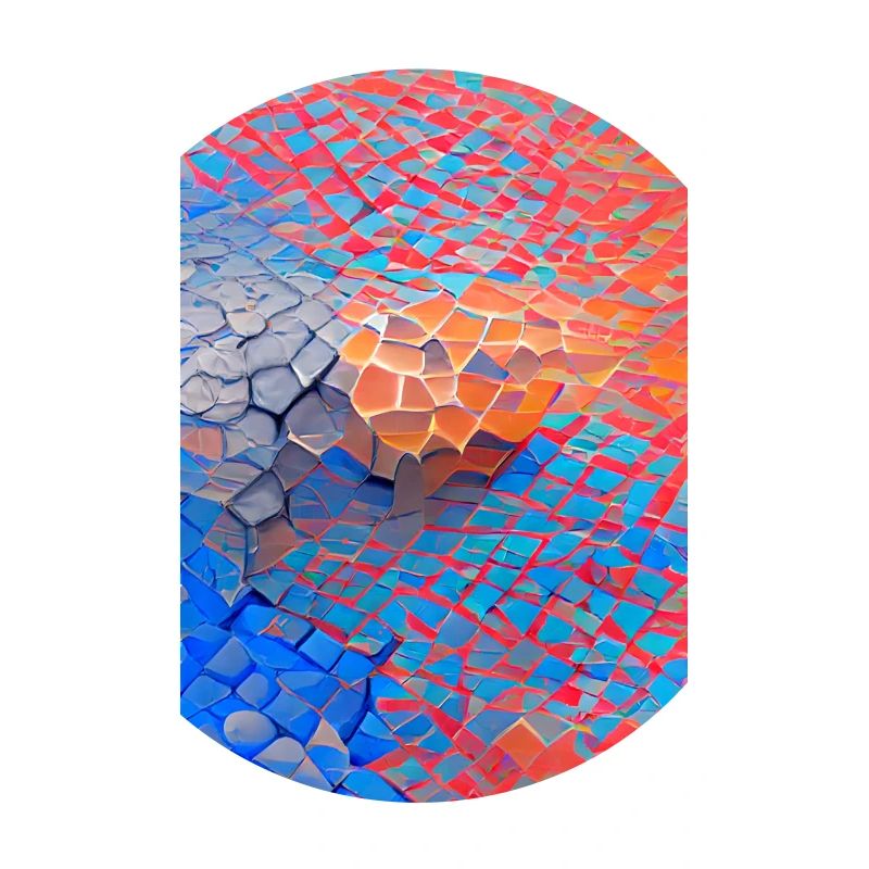Vibrant 3D Pattern with Colorful Brick Like Blocks