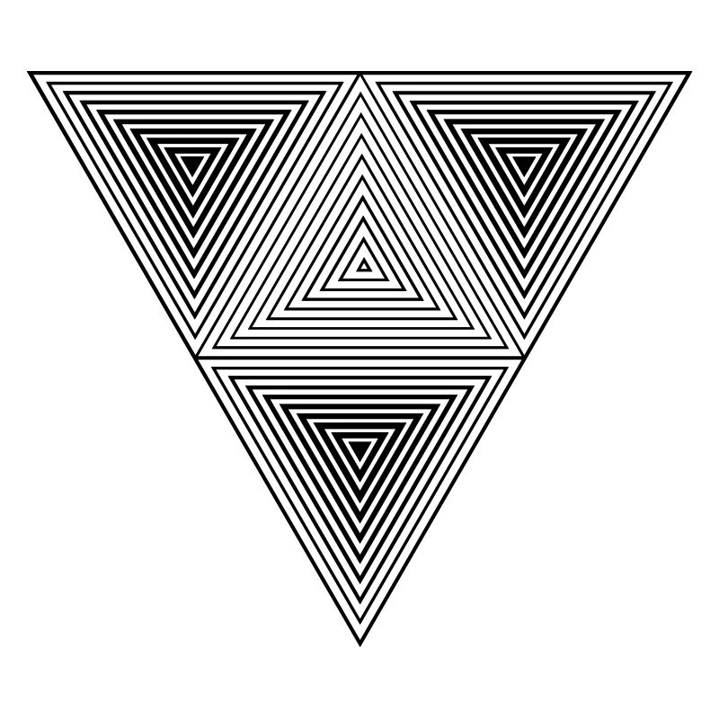 Optical illusion (Hipster Dreick) B&w Art