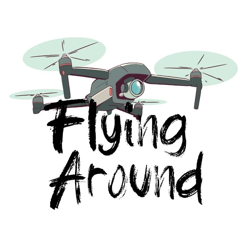Flying Around Drone Flying Quadcopter Pilot RC Dro