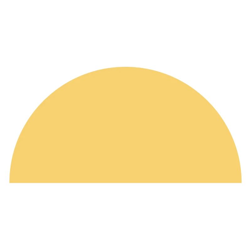 Pluto - semicircle yellow