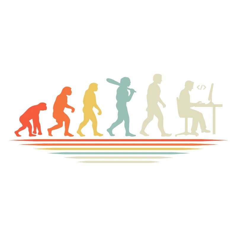 Coffee Coding Evolution Codeur Développeur Nerd Coffe