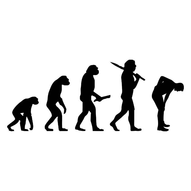 Evolution Back Pain Fun Funny IT Home Office