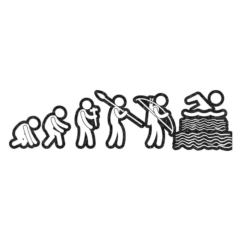 Evolution Natation Blanc Grunge