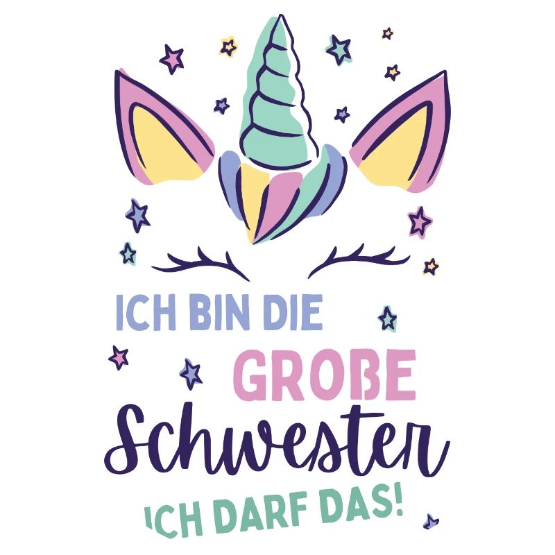 Ich werde große Schwester 2024 Einhorn Loading Süß