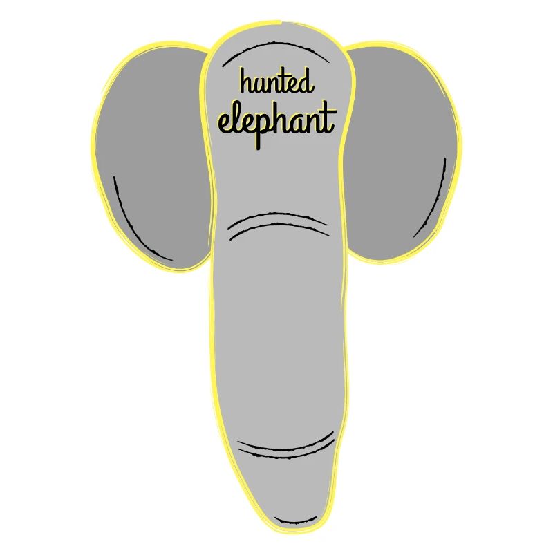 Drôle d’éléphant ou de grosse chemise de conception de pénis