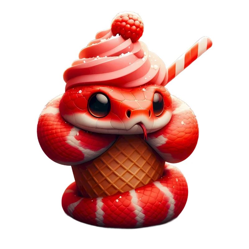 Serpent Mignon en Cornet de Glace