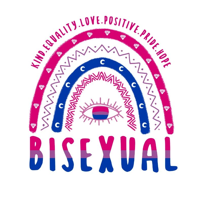 Boho Rainbow LGBT Saying Bisexual