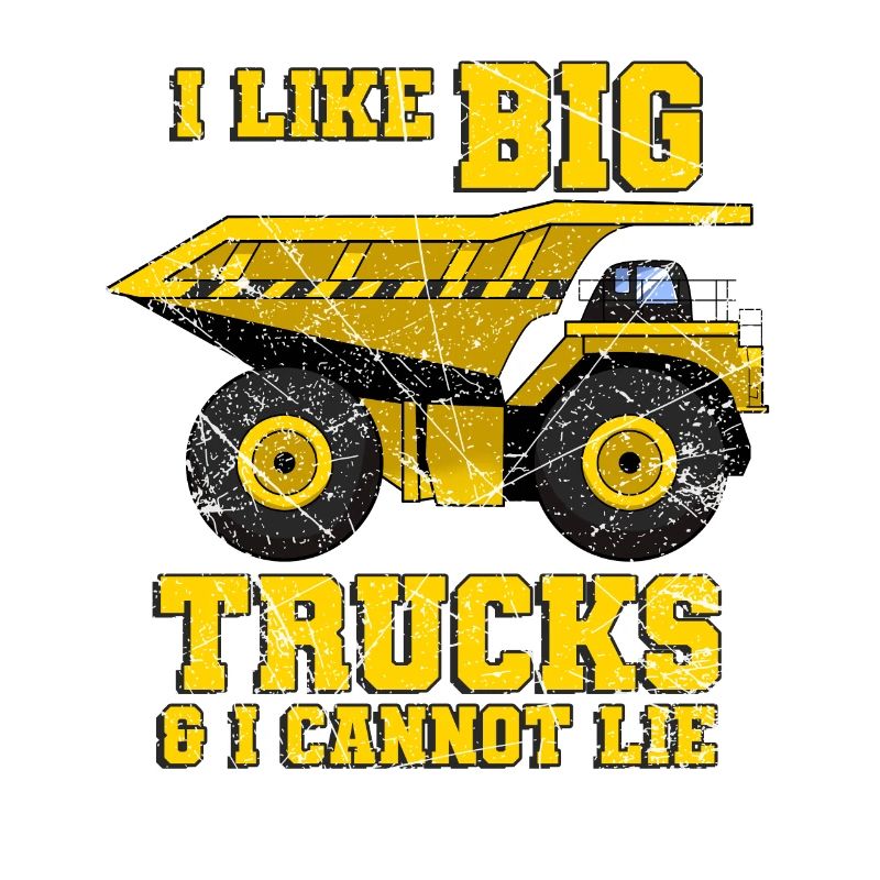 Bagger Baustelle Bauarbeiter Bau Lüge I Geschenk
