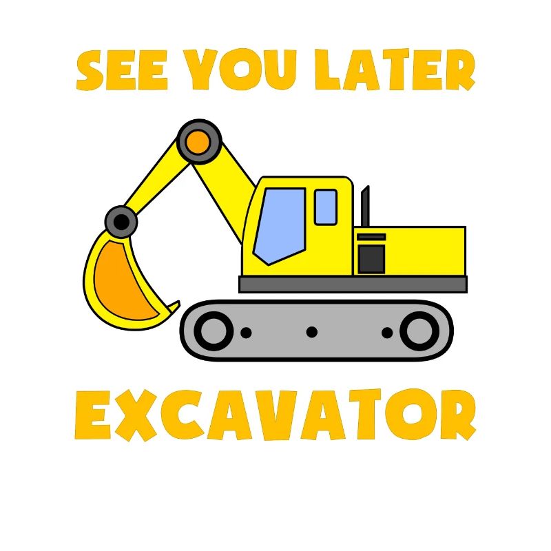 Excavator Construction Site Construction Worker Construction Later I Gift