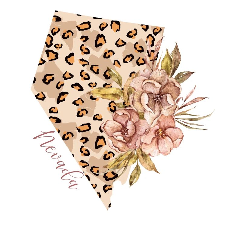 Nevada Leopard Pattern Map Leo