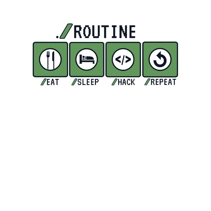 Routine Eat Sleep Hack Répéter Sniffer Phishing