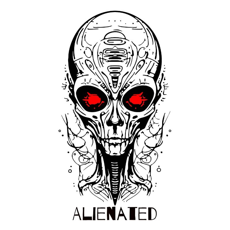 Visage extraterrestre aliéné