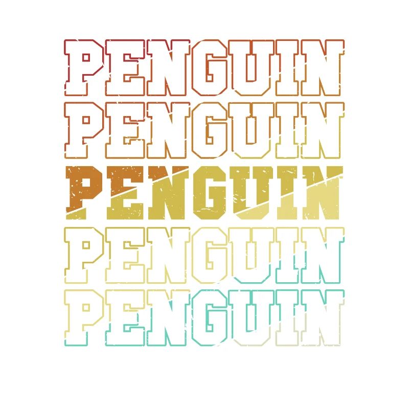 Retro Penguin Kaiserpinguin Seevogel