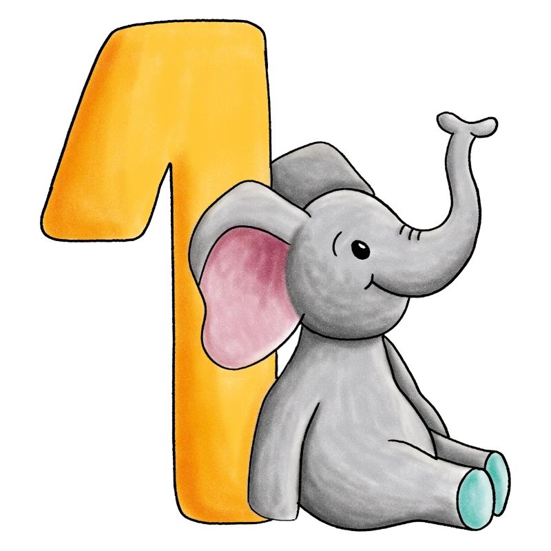 1st Birthday Elephant