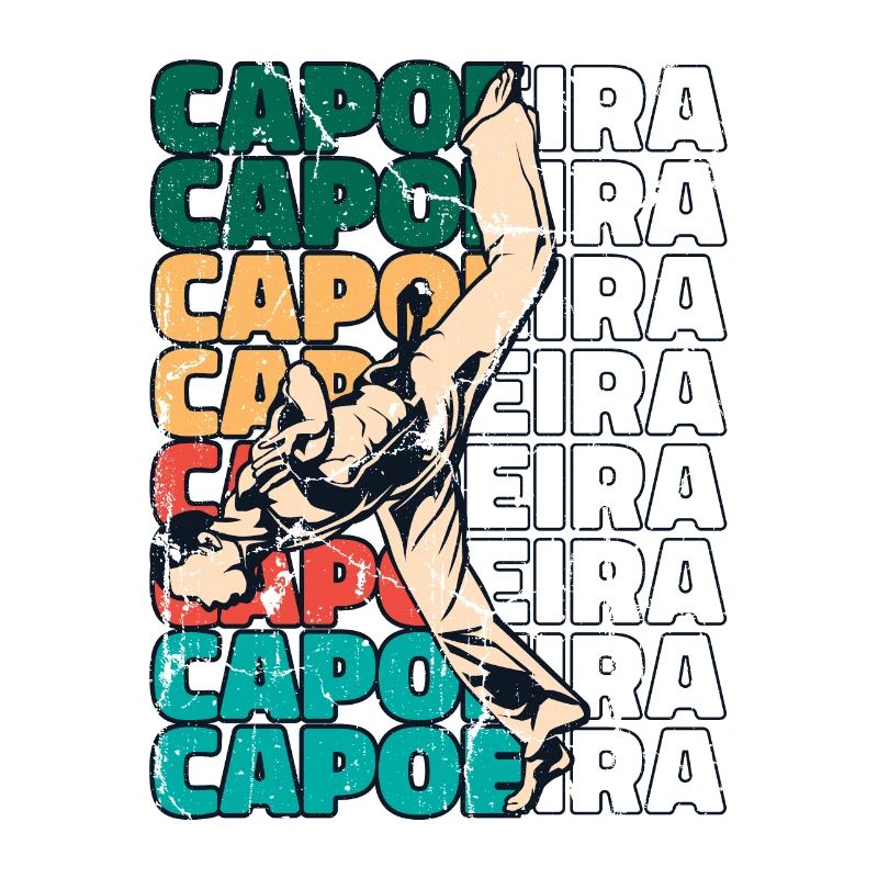 Texte Capoeira Rétro Ginga Capoeirista Danse