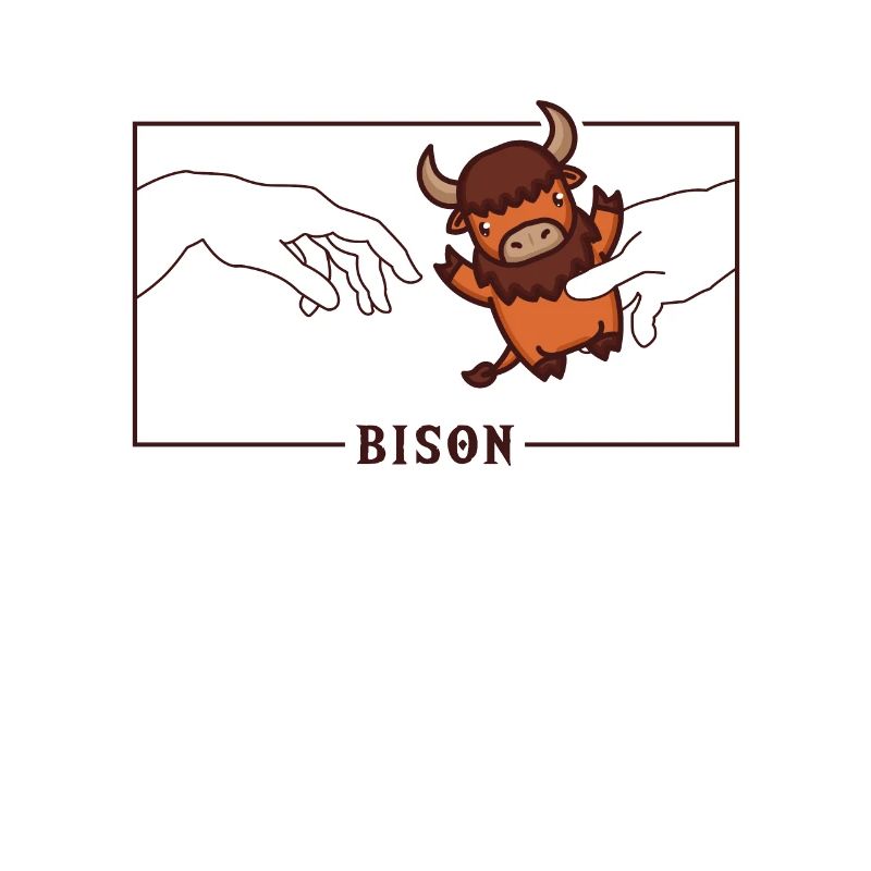 Michel-Ange Création d’Adam Bison Buffalo