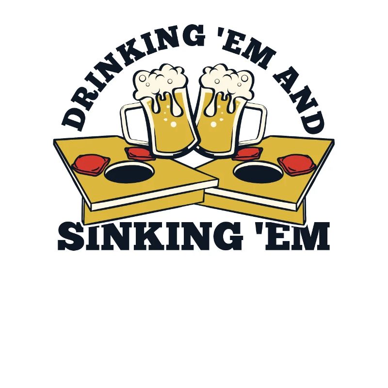 Drinking And Sinking Boards Bean Bag Game Cornhole