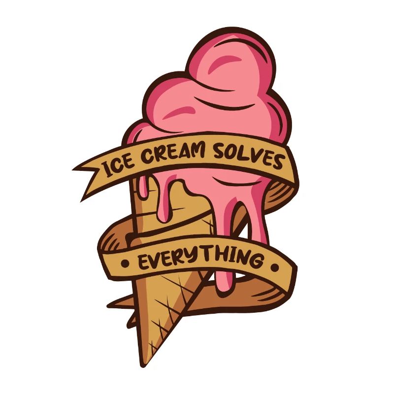 Ice Cream Solves Everything Gelato Maker Lover