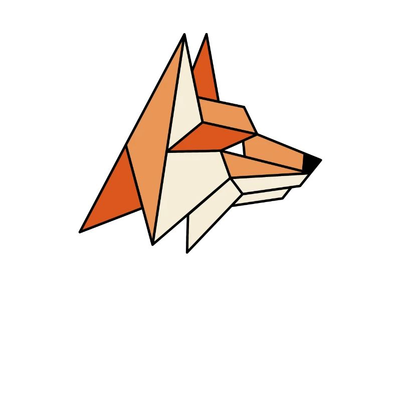 Geometric Red Fox Canidae Caninae Fox Lover Fox