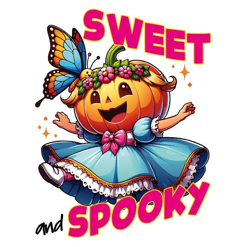 Mignonne princesse d’Halloween avec papillon