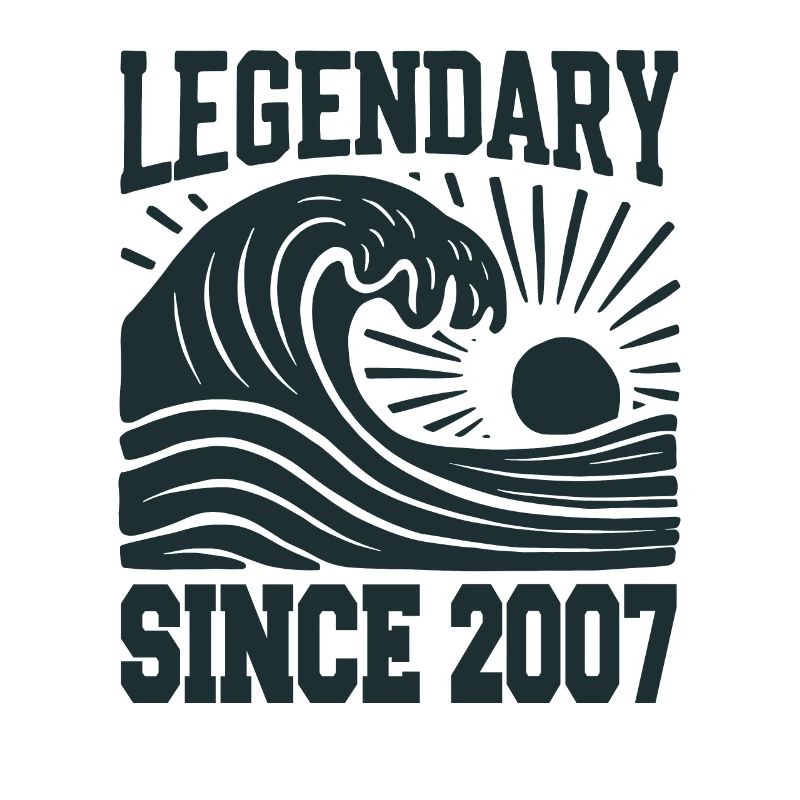 Legendary Since 2007 Birthday Wave