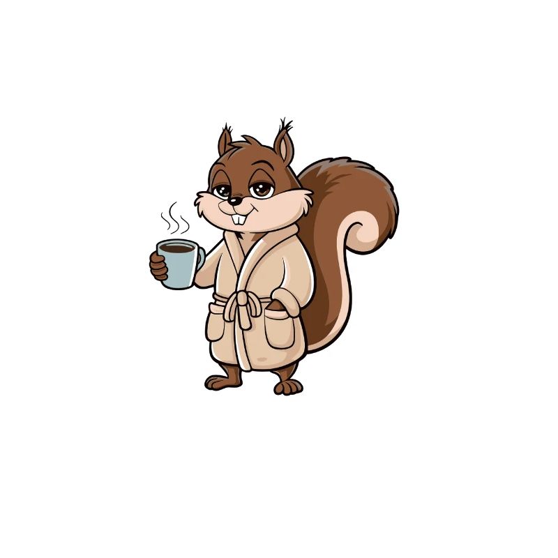 Running on Nuts and coffe funny Squirrel Coffee