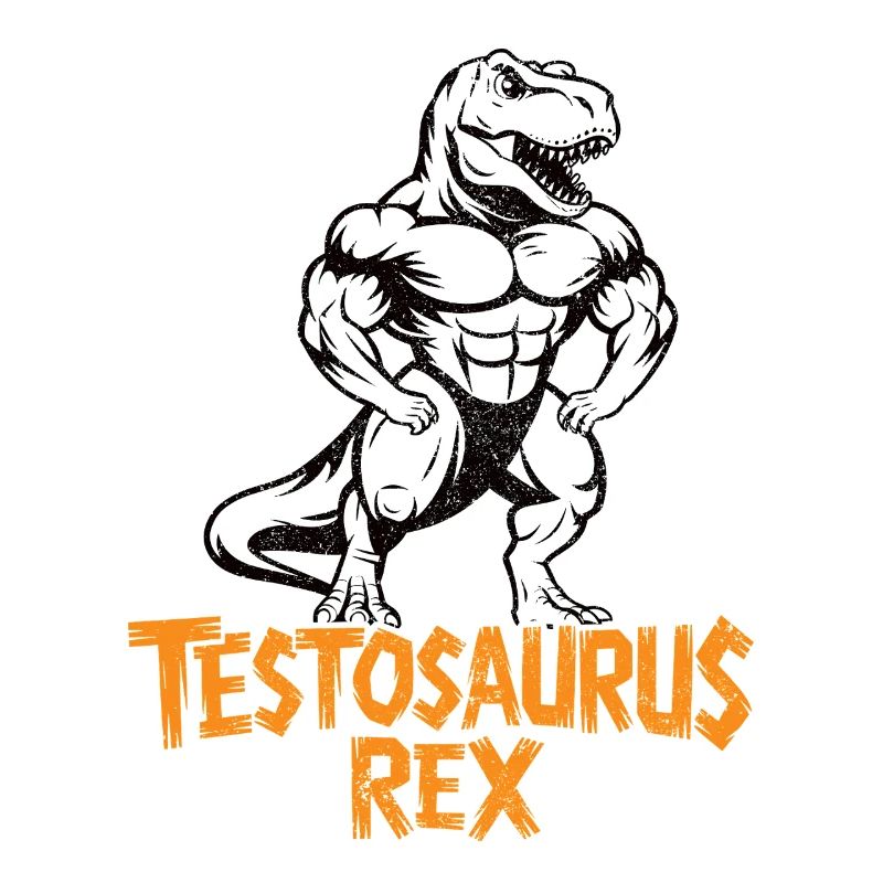 Testosaurus Rex Funny Bodybuilder Dinosaur