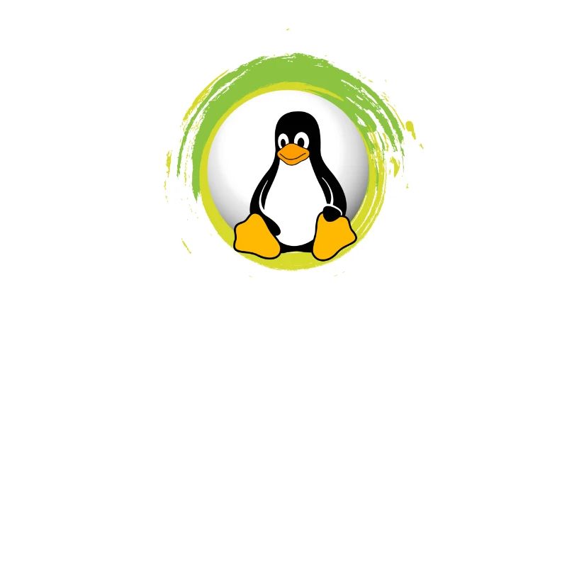 Computer System Penguin Nerd pc inside code admin